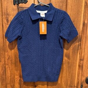 Gymboree Dark Blue Cable Knit Polo